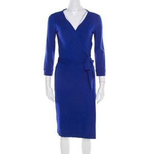 DVF Cobalt Julien Wrap Dress NWT sz 8